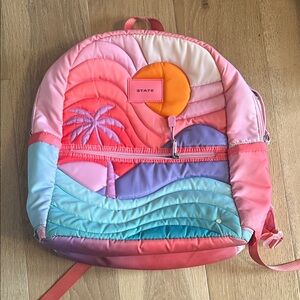 STATE Multicolor Backpack with Sunset Scene